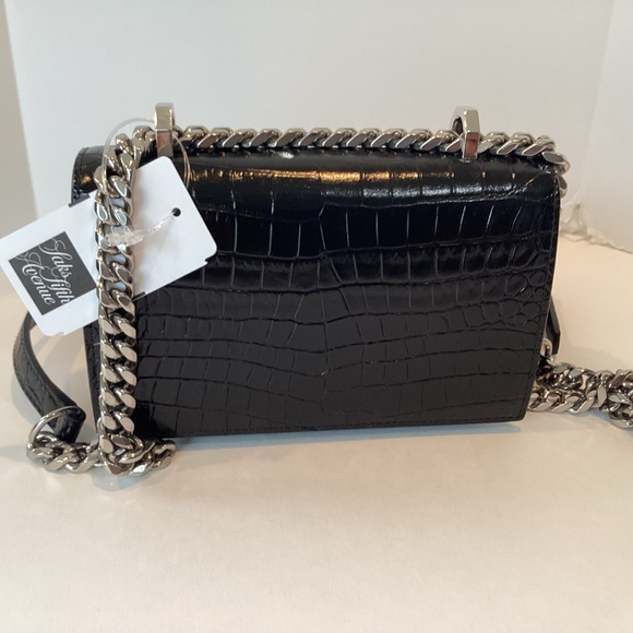 ALEXANDER MCQUEEN MINI CROC EMBOSSED JEWELLED  SATCHEL - Picture 4 of 14